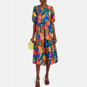 FARM Rio Colorful Tropical Midi Dress